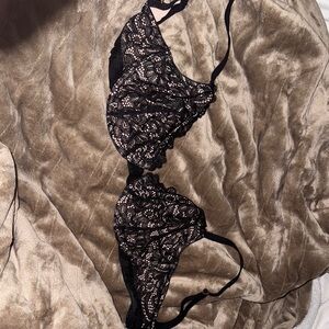 Soma Elegant Black Lace Bra